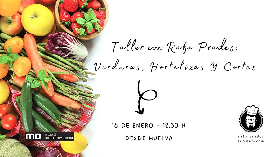 Cartel del taller de «Verduras, hortalizas y sus cortes»